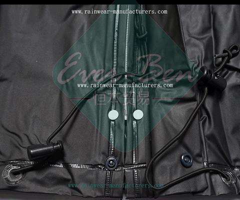Black shiny raincoat bottoms heavy rain coat